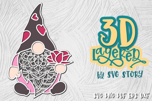 3D Gnome Layered Valentine’s SVG: A Creative Resource for Every Project