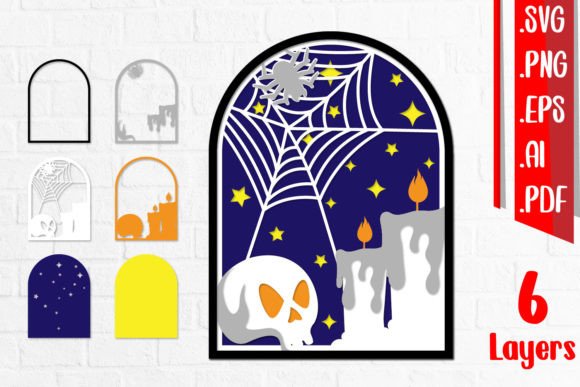 3D Layered Halloween 2 - Svg Eps Ai Png