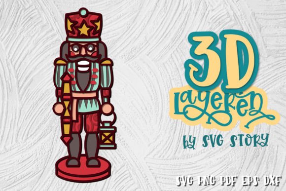 3D Layered Nutcracker 05 Christmas Svg: A Versatile Design for Creative Projects