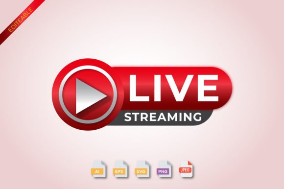 3D Live Stream Icon PNG Transparent