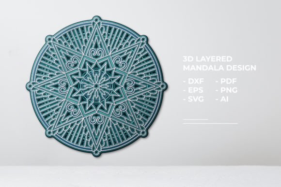3D Mandala SVG Cut File Vol 12