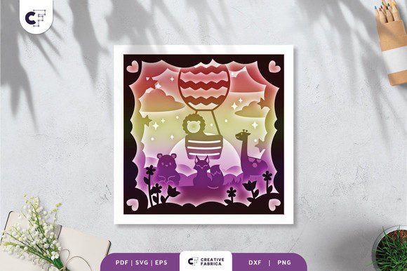 Animal Baby Shower 3D Shadow Box: A Creative and Elegant Craft Project