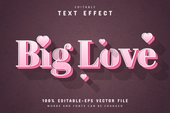 Big Love Retro 3d Style Text Effect for Creative Expression