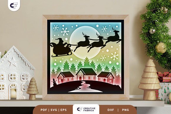 Christmas Santa Sleigh 3D Shadow Box: A Creative Holiday Project