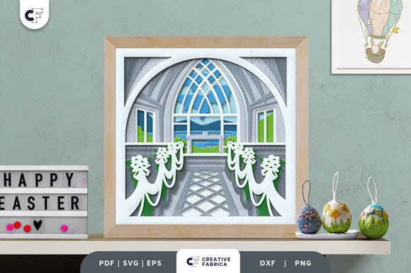 Church Aisle 3D Shadow Box SVG: A Creative Craft for Easter and Beyond
