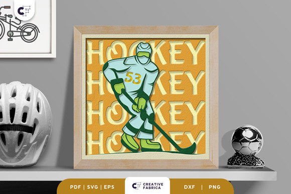 Field Hockey 3D Shadow Box Papercut: A Creative Way to Celebrate the Sport