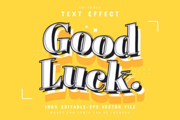 Good Luck Modern 3D Style Text Effect