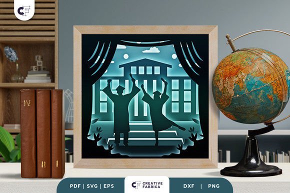 Graduation Girl and Boy 3D Paper Cut SVG: A Unique Crafting Opportunity