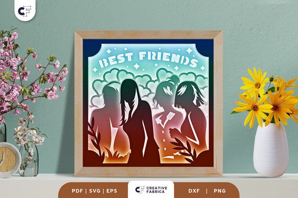 Group of Girls 3D Shadow Box SVG: A Creative and Practical Paper Cutting Template