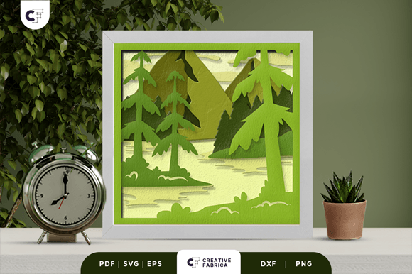 Large River in the Forest 3D Shadow Box: A Creative and Functional Art Project