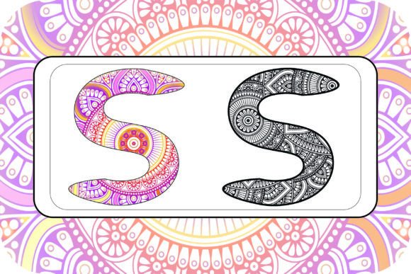 Layered Alphabet S Letter 3D Mandala SVG