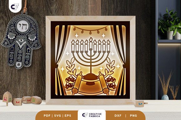 Menorah 3D Shadow Box Paper Cut: A Creative and Meaningful Craft Project