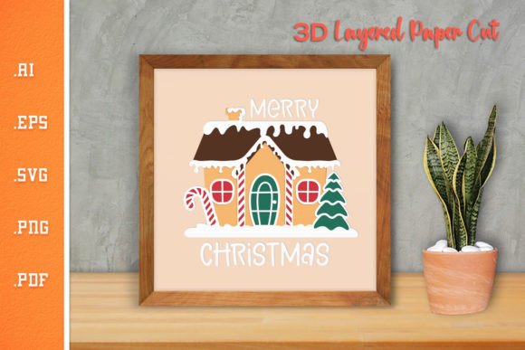 Merry Christmas House - 3D Paper Cut 3: A Creative Holiday Design