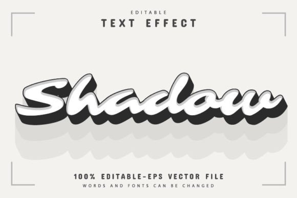 Modern Shadow Style 3D Text Effect: A Versatile and Editable Design Solution