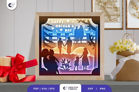Mother and Daughter 3D Shadow Box SVG: A Creative Way to Celebrate Love