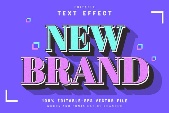 New Brand Modern 3D Style Text Effect: A Versatile Design Solution