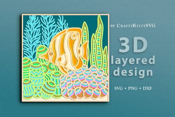 Sea Fish 3D Layered Shadow Box Template: A Strategic Tool for Creative Projects