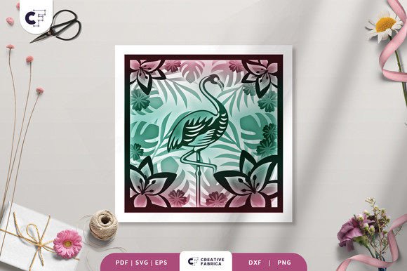 Spring Flamingo 3D Shadow Box: A Creative and Versatile Paper Art Project