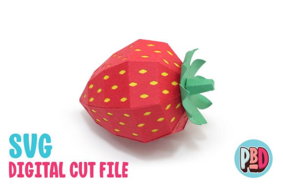 Strawberry 3D Papercraft