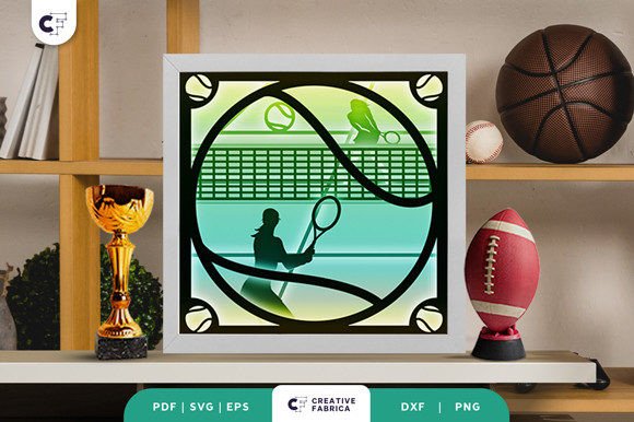 Tennis 3D Layered Paper Cut: A Creative and Versatile Craft Project