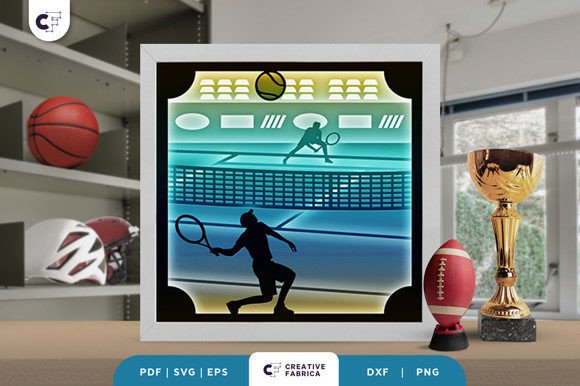 Tennis 3D Shadow Box Paper Cut: A Creative and Practical Craft Resource